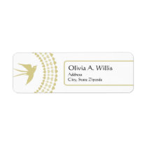Gold Dove Religious Address Label