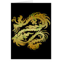 GOLD DRAGON GREETING CARDS