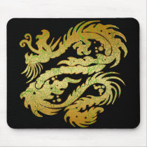 GOLD DRAGON MOUSE PADS