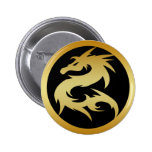 GOLD DRAGON PINBACK BUTTON
