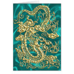 Gold Dragon Turquoise Satin Lush Gold Card.