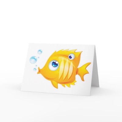 Gold Fish Greeting Cards by Fany001