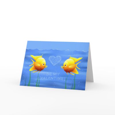 Gold Fish Valentine Cards by Lidusik