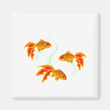 Gold Fishies Fridge Magnet