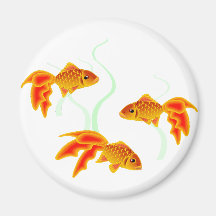 Gold Fishies Fridge Magnets