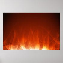 Gold Flame Poster