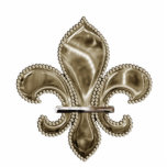 Gold Fleur de Lis Acrylic Sculpture Cut Outs