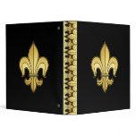 Gold Fleur de lis 3 Ring Binders