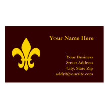 Gold Fleur de Lis Business Card