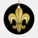 Gold Fleur de lis Christmas Tree Ornament