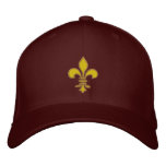 Gold Fleur de lis Embroidered Hat