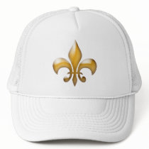 Gold Fleur de Lis Hat