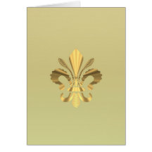 Gold fleur de lys cards