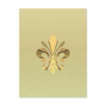 Gold fleur de lys postcards