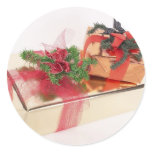 Gold Foil Holiday Gift Wrapping stickers