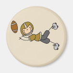 Gold Football Player Tshirts and Gifts Refrigerator Magnets