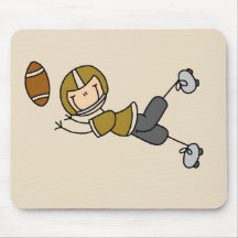 Gold Football Player Tshirts and Gifts Mouse Mat