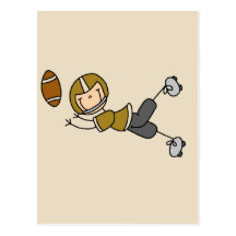 Gold Football Player Tshirts and Gifts Postcard