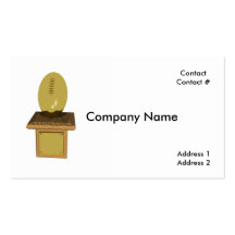 gold football trophy business card template