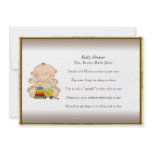 Gold Frame  Baby Shower Party gold Custom Announcement