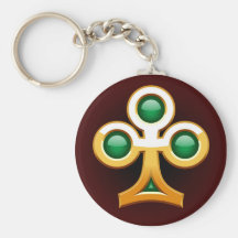 GOLD FRAMED CLUB KEY CHAINS