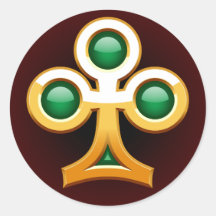 GOLD FRAMED CLUB STICKER