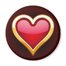 GOLD FRAMED HEART MAGNET