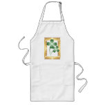 Gold Framed Shamrocks Apron