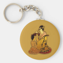 Gold Geisha Key Chains