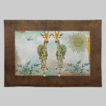 Gold Giraffe Safari Placemat placemats