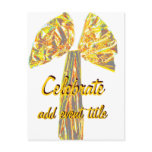 Gold Glitter Ribbon and Bow Postcards