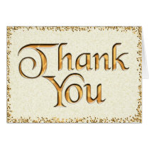 Gold Glitter Thank You Cards cards