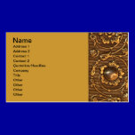 GOLD GOLDEN FLORAL METALLIC SCROLL PATTERN business cards