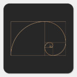 Gold Golden Spiral Sticker
