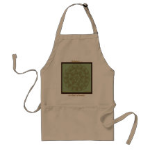 gold & green mandala apron
