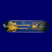 Gold Guitar Party Skateboard skateboards
