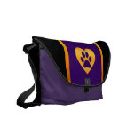 Gold Heart and Paw Print Zero Messenger Bag