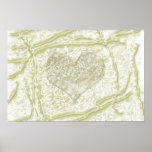 gold heart for gold love print