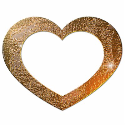 Gold Heart Frame by Love_em_Hearts