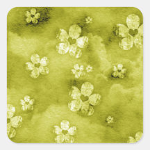 Gold Hearts and Flowers Sticker