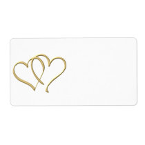 Gold Hearts Labels