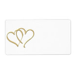 Gold Hearts Labels