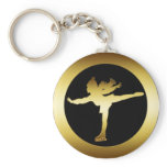 GOLD ICE SKATER KEY CHAIN