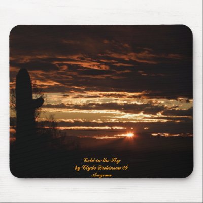 "Gold in the sky"  Mousepad by irishpen