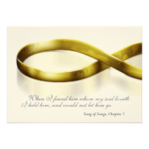 Gold Infinity Rings Custom Invites