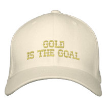Gold Is The Goal Cap Embroidered Baseball Caps