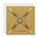 Gold Jewelled Party Invitation