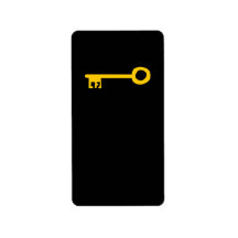 Gold Key on Black. Custom Custom Address Labels