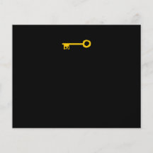 Gold Key on Black. Custom Flyers
