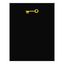 Gold Key on Black. Custom Letterhead
